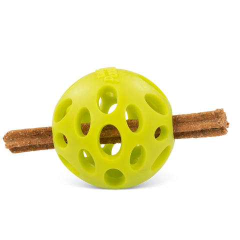 Messy Mutts - Totally Pooched Huff'n Puff Dog Ball, Size 3.1"