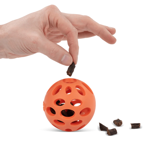 Messy Mutts - Totally Pooched Huff'n Puff Dog Ball, Size 3.1"