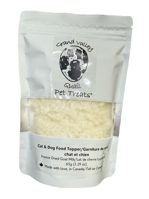 Grand Valley Quail Pet Treats -Freeze Dried Goat Milk 65g