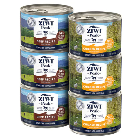 ZIWI - Variety Pack Beef, Chicken Dog Wet Food 170g