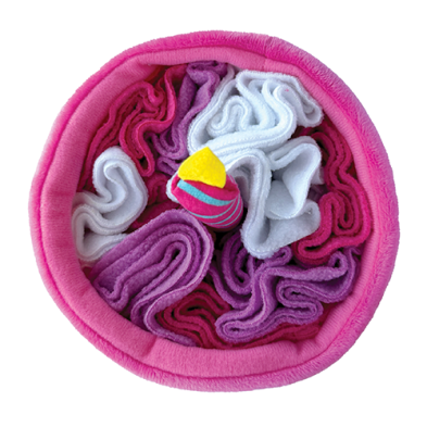 foufouBrands™ fouFIT™ Hide 'n Seek Birthday Cake Snuffle Pink 5"