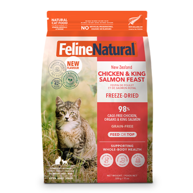 Feline Natural™ - New Zealand Chicken & King Salmon Feast Freeze Dried Cat Food