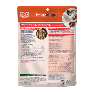Feline Natural™ - New Zealand Chicken & King Salmon Feast Freeze Dried Cat Food