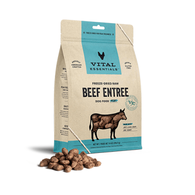 Vital Essentials® - Freeze-Dried Raw Beef Entree Dog Food Nibs 14 oz