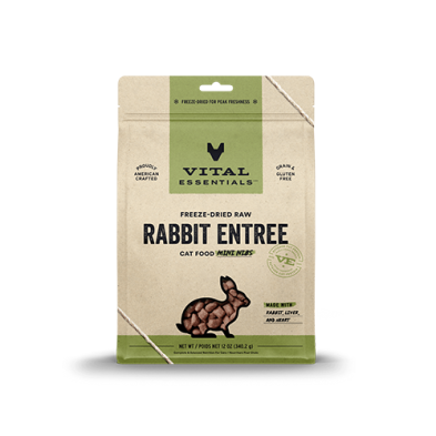 Vital Essentials® - Freeze-Dried Raw Rabbit Entree Cat Food Mini Nibs