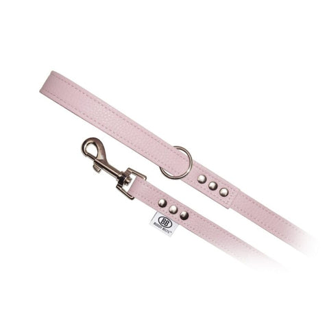 Buddy Belts - Leather Leashes – Permanent Pink 3/4” x 4’ Leash