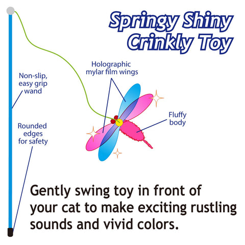 Crinkly Critters Fancy Flutterfly Cat Wand
