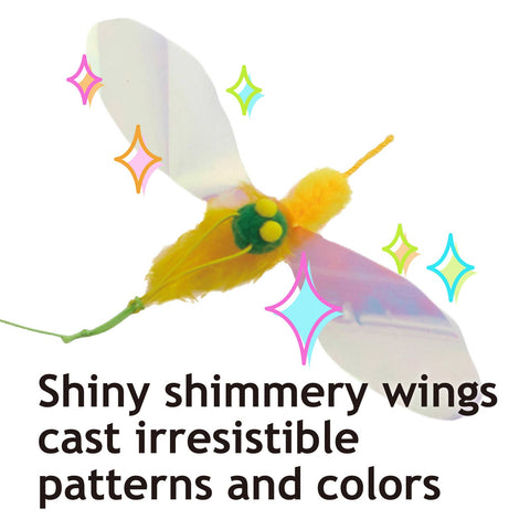 Crinkly Critters Bouncy Bee Adjustable Cat Wand